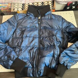 Guess Women's Blue Puffer Jacket